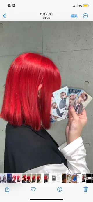 ミディアム カラー アニメ髪・ウルフ🦇 樋口莉夏のヘアスタイル