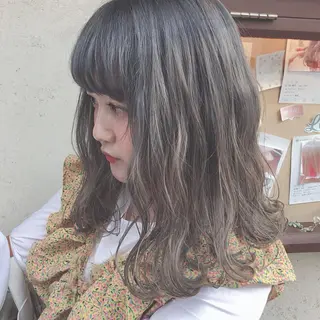 セミロング カラー 韓国風ヘア♡ runaのヘアスタイル