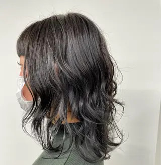 ミディアム カラー 櫛引 健太のヘアスタイル