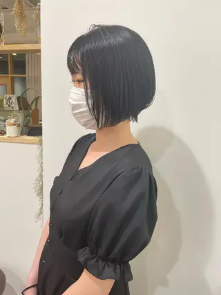 ショート カラー パーマ ヘアアレンジ キッズ ネイル マツエク・マツパ アイブロウ belta.🌱 安藝夏花🌻のヘアスタイル