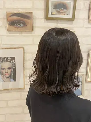 ミディアム 尾崎 優也のヘアスタイル