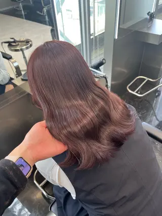 ミディアム カラー 韓国ヘア🖤/透明感 shihoのヘアスタイル