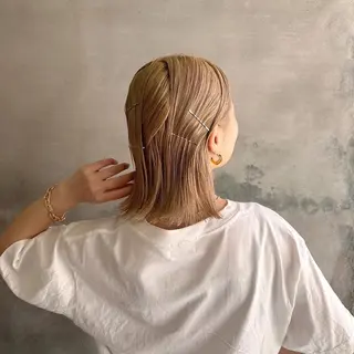 ショート ヘアアレンジ 暖色カラー /ヘアアレンジ/花鈴のヘアスタイル