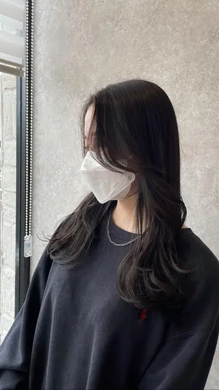 ロング カラー たなか りなのヘアスタイル