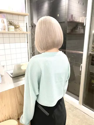 ショート カラー 圧倒的なケアブリーチ /髪質改善🩵松田のヘアスタイル