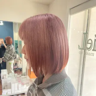 ミディアム カラー 髪質改善/ストレート /透明感/西川奈穂のヘアスタイル