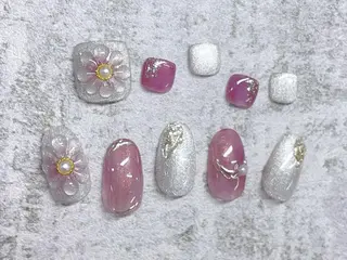 ネイル 佐藤 ニーナ★ラベンダーのネイルデザイン