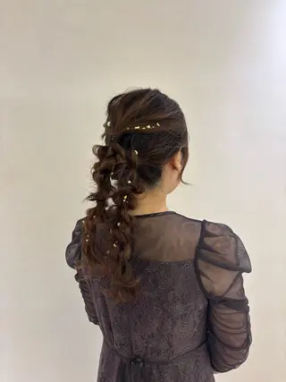 ロング ヘアアレンジ 田中 くるみのヘアスタイル