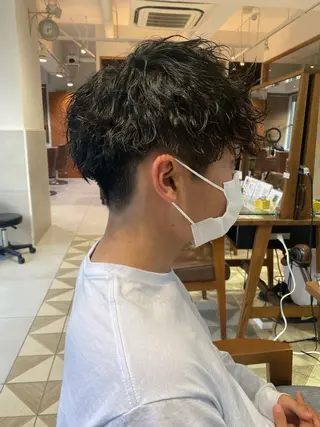 ショート カラー パーマ ヘアアレンジ メンズ メンズパーマの巨匠 鈴木純のヘアスタイル