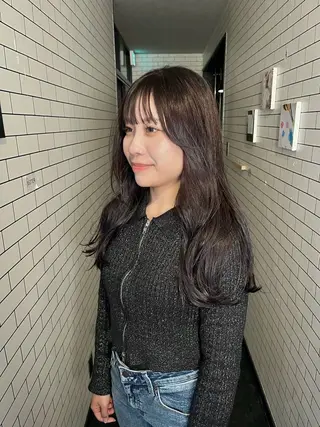 セミロング JESTER烏丸御池店所属・暖色カラー/艶カラー /透明感/ななこのヘアスタイル