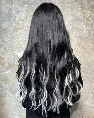 ロング 編み込みエクステ/ ハイトーン りょすけのヘアスタイル