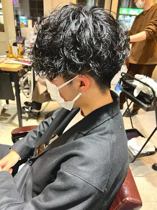 ショート パーマ メンズ 🦩パーマン🦩佐藤 航太のヘアスタイル
