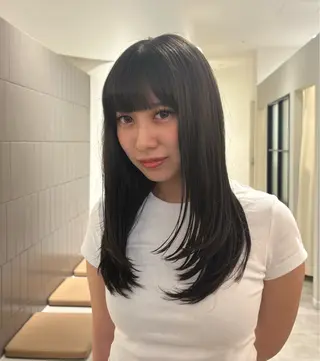 ロング 暖色カラー モデル募集中MICOのヘアスタイル