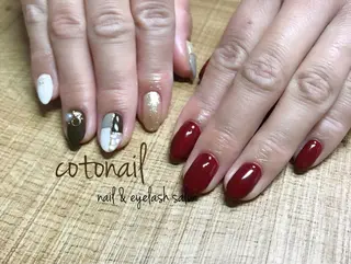 ミディアム ネイル ツメトマツゲ .のネイルデザイン