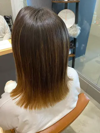 ミディアム パーマ 田中 アキオのヘアスタイル