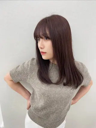 ミディアム 透明感カラー 🩰あさのヘアスタイル