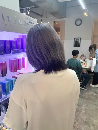 ミディアム カラー 🥇メンズパーマ /縮毛矯正/木村神心のヘアスタイル