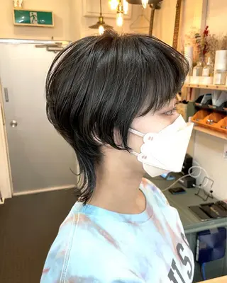 ショート カラー SUN GLOW サングロウ所属・水素トリートメント/ 髪質改善/ナカノメのヘアスタイル