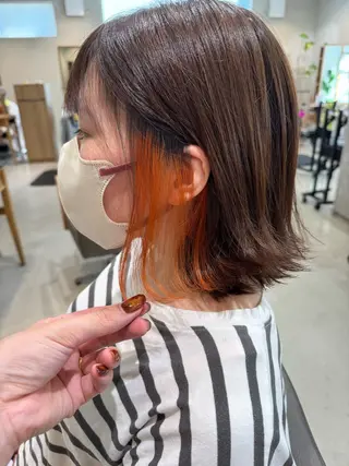 ミディアム カラー 蟹江 聡太✨レイヤーカットのヘアスタイル