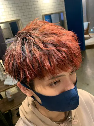 カラー メンズ 吉沢遣人/レイヤー 艶カラー/パーマのヘアスタイル