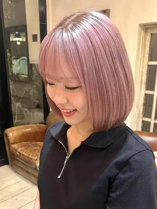 ミディアム カラー Luce横浜店所属・yuu 🪴 透明感 カラー/メンズパーマのヘアスタイル