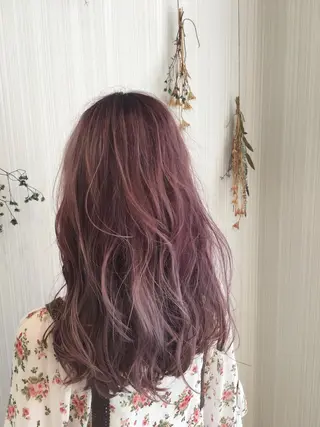 セミロング カラー ハイトーン/ブリーチ 山崎 悠次のヘアスタイル