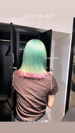 ミディアム saki/Insta fleur_sakiのヘアスタイル