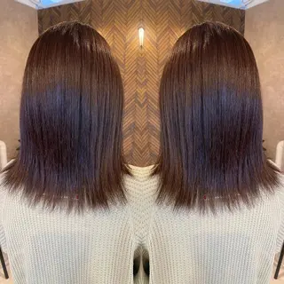 セミロング カラー tocca 💜石田愛結💜のヘアスタイル