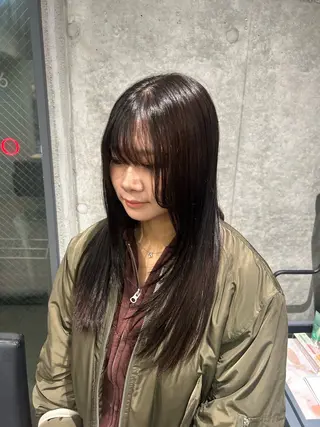 ロング 透明感カラー/縮毛/ chino🍀のヘアスタイル