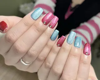 ネイル ki🍒🍒 ki ツルツルネイルのネイルデザイン