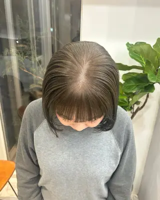 ショート カラー オリーブ/縮毛♡ Natsuno🩰のヘアスタイル