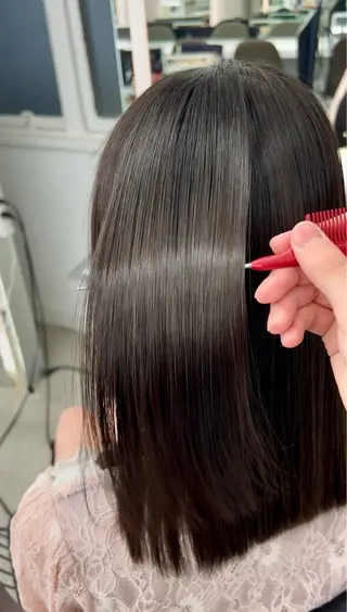 ミディアム 髪質改善 山口蒼太のヘアスタイル