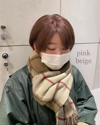 ショート カラー 艶感/ナチュラル 🩵amiのヘアスタイル