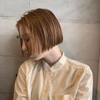 ショート カラー 顔周りレイヤー 🎀マリノのヘアスタイル