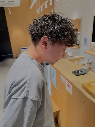 パーマ メンズ ボブ／パーマ指名 No. 1🍃れんとのヘアスタイル