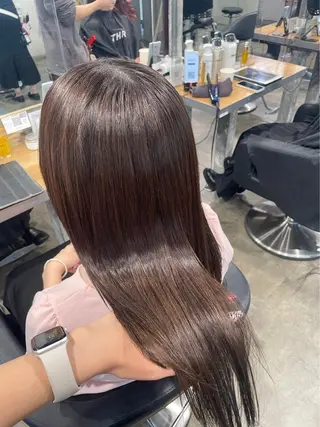ロング カラー ヘアアレンジ 韓国ナチュラルヘア 🤍raika🤍のヘアスタイル