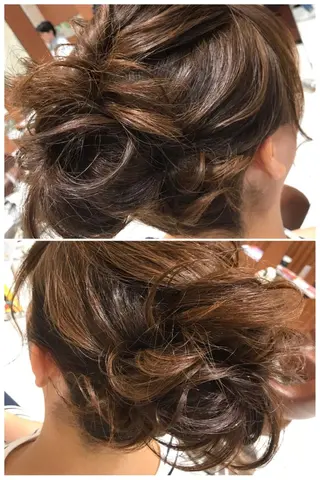 ミディアム ヘアアレンジ テラモト カズヨシのヘアスタイル