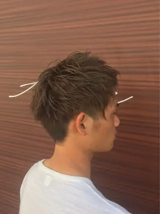 メンズ 地毛風ストレート ⚡️下ノ村柊斗⚡️のヘアスタイル