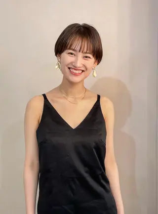 ショート カラー パーマ* 顔まわり似合わせのヘアスタイル