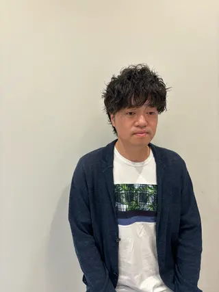 ショート パーマ メンズ カット/カラー/ パーマ新居見奈央のヘアスタイル