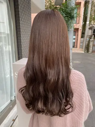 ロング カラー グレージュ/透明感/ 韓国ヘア/RISAのヘアスタイル