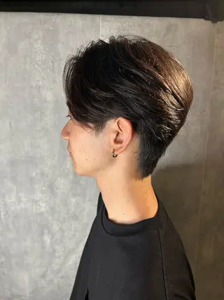 ショート パーマ メンズ become men's hair 名駅店所属・名駅/フェザーパーマ 韓国ヘア/森岡のヘアスタイル
