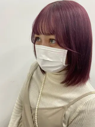 カラー 韓国風レイヤーカット 🍒サンジキ アカリのヘアスタイル