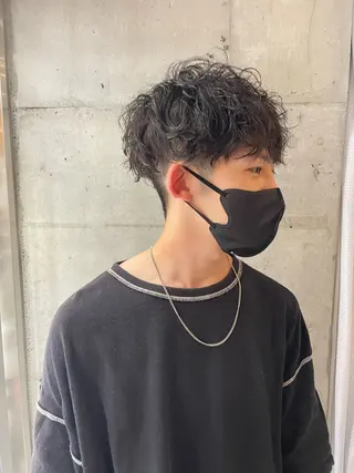 パーマ メンズ フリーランスシェアサロンルレイル所属・心斎橋/メンズ /ルレイル/地形真希のヘアスタイル