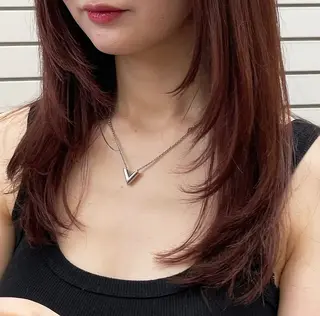 セミロング yumemiレイヤー ✴︎ 透明感カラーのヘアスタイル