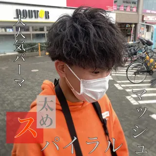 ショート パーマ メンズ メンズパーマ/ メッシュ😎タクミのヘアスタイル