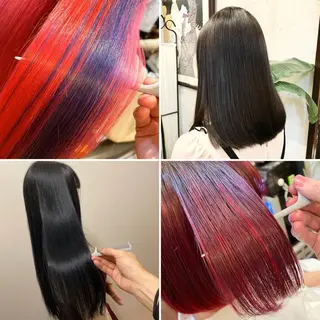 ミディアム カラー "PEPPU "所属・派手髪、ハイトーン ショートヘアShinのヘアスタイル