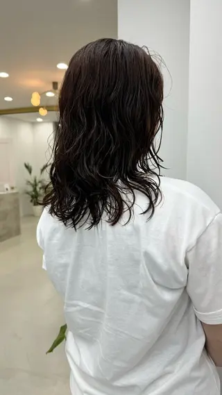 ミディアム パーマ souvenir所属・アカリ /カットモデル募集のヘアスタイル