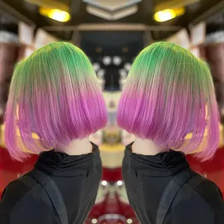 ミディアム カラー 👑派手髪/カット 👑ANRYのヘアスタイル