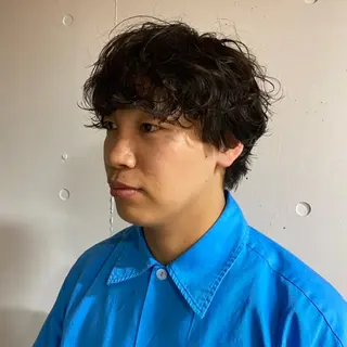 パーマ メンズ Aust hair Stella新宿所属・Yuki☺︎パーマ レイヤーカットウルフのヘアスタイル